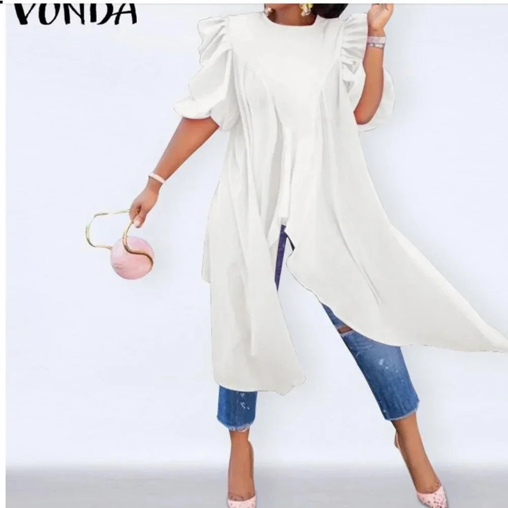 Ruffled Sleeve  Women's Top